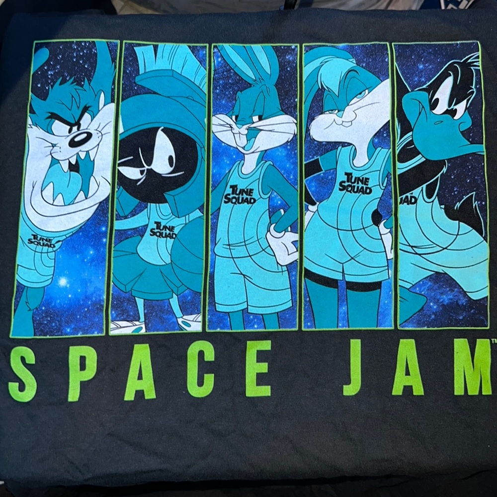 Mens Black Space Jam Tee